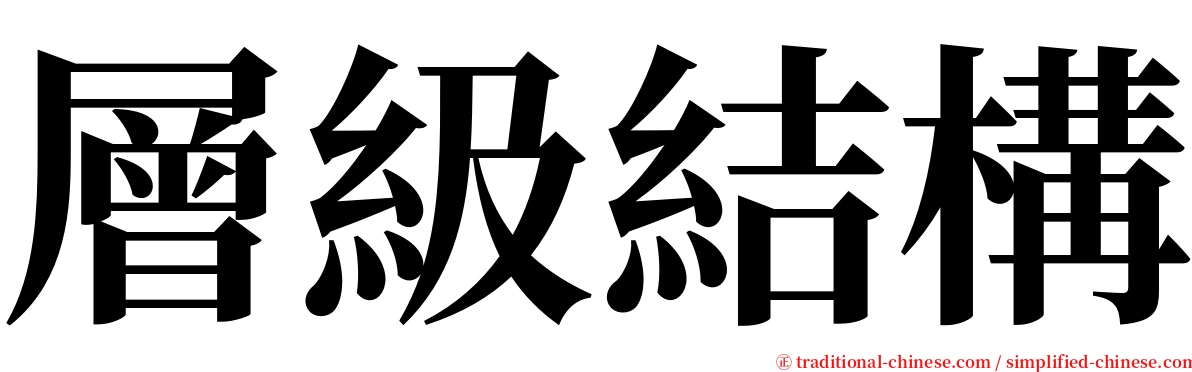 層級結構 serif font