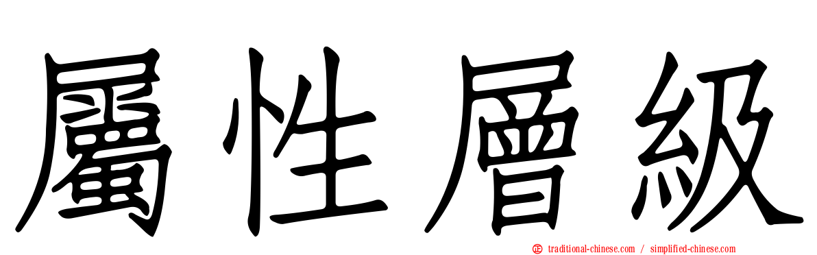 屬性層級