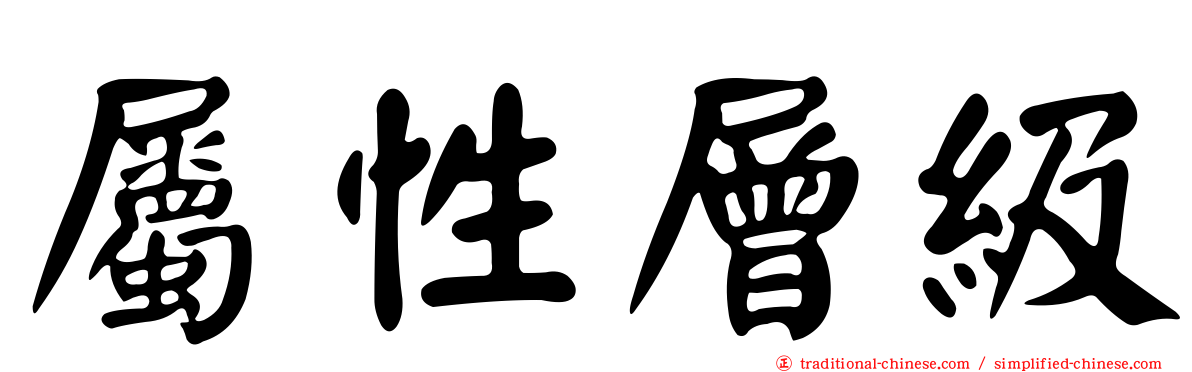 屬性層級