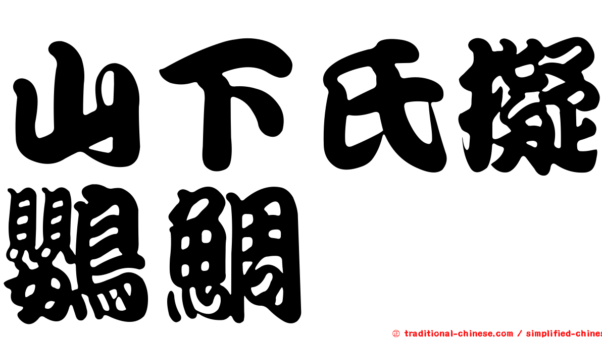 山下氏擬鸚鯛