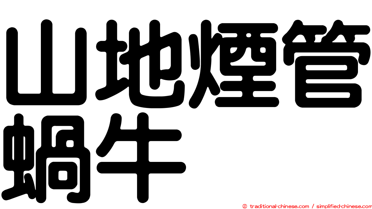 山地煙管蝸牛