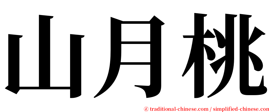 山月桃 serif font