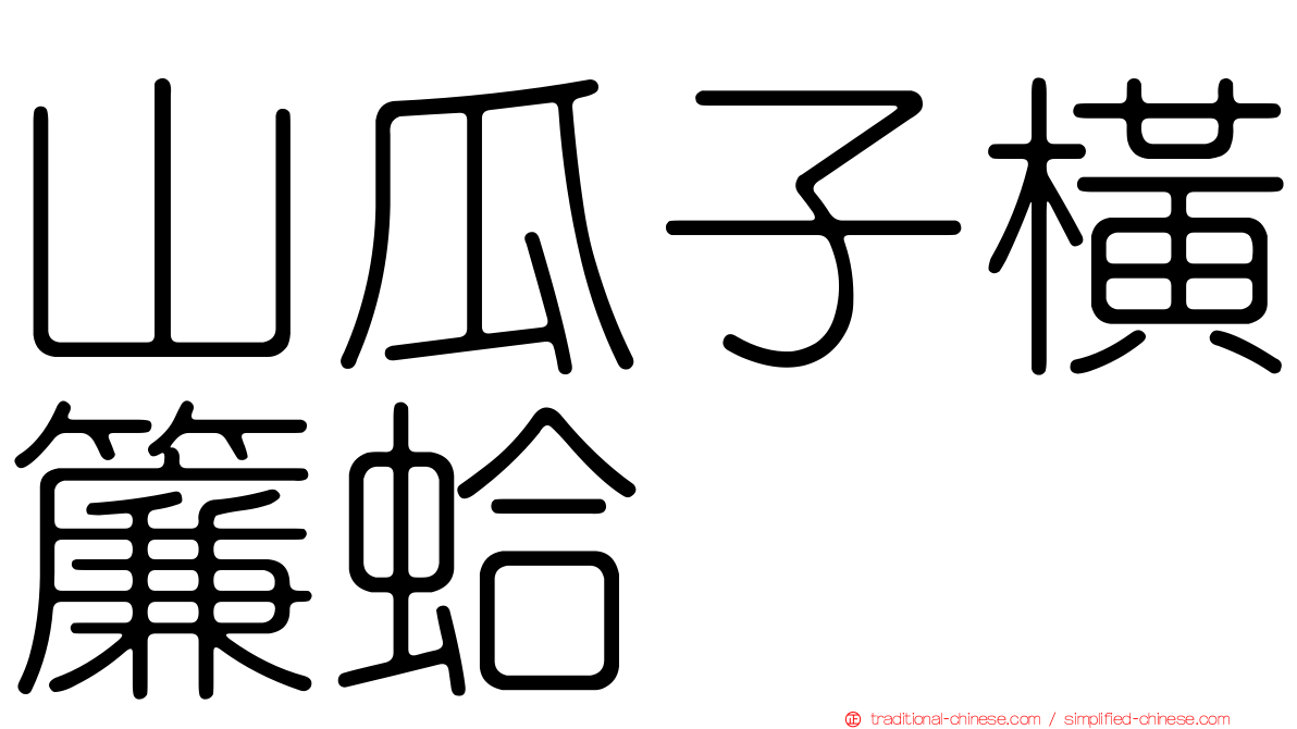 山瓜子橫簾蛤