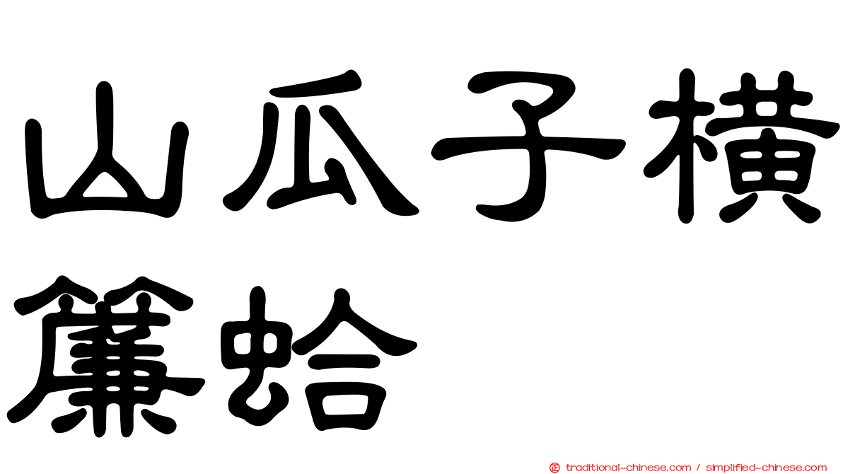 山瓜子橫簾蛤