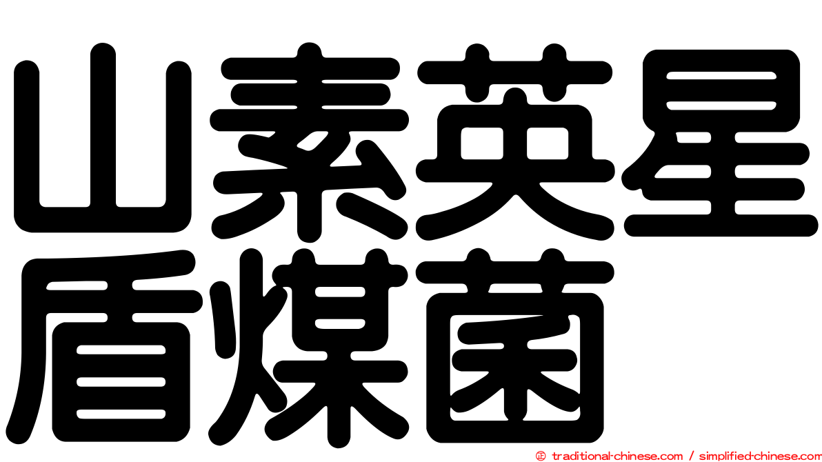 山素英星盾煤菌
