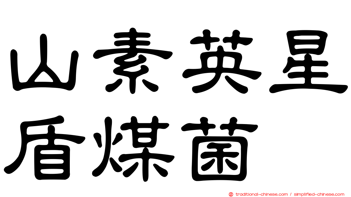 山素英星盾煤菌