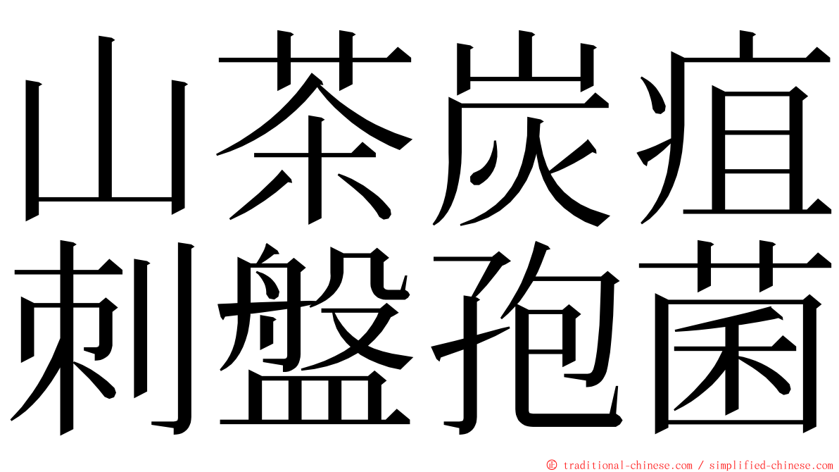 山茶炭疽刺盤孢菌 ming font