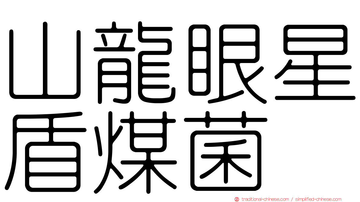 山龍眼星盾煤菌
