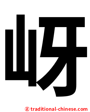 岈