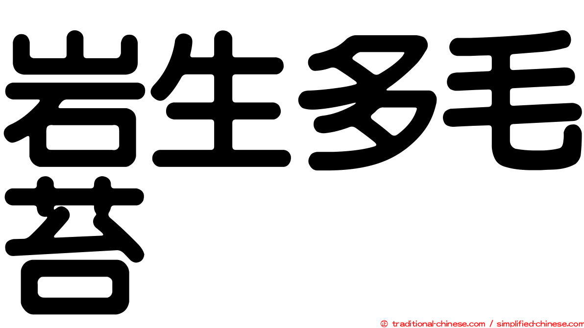 岩生多毛苔