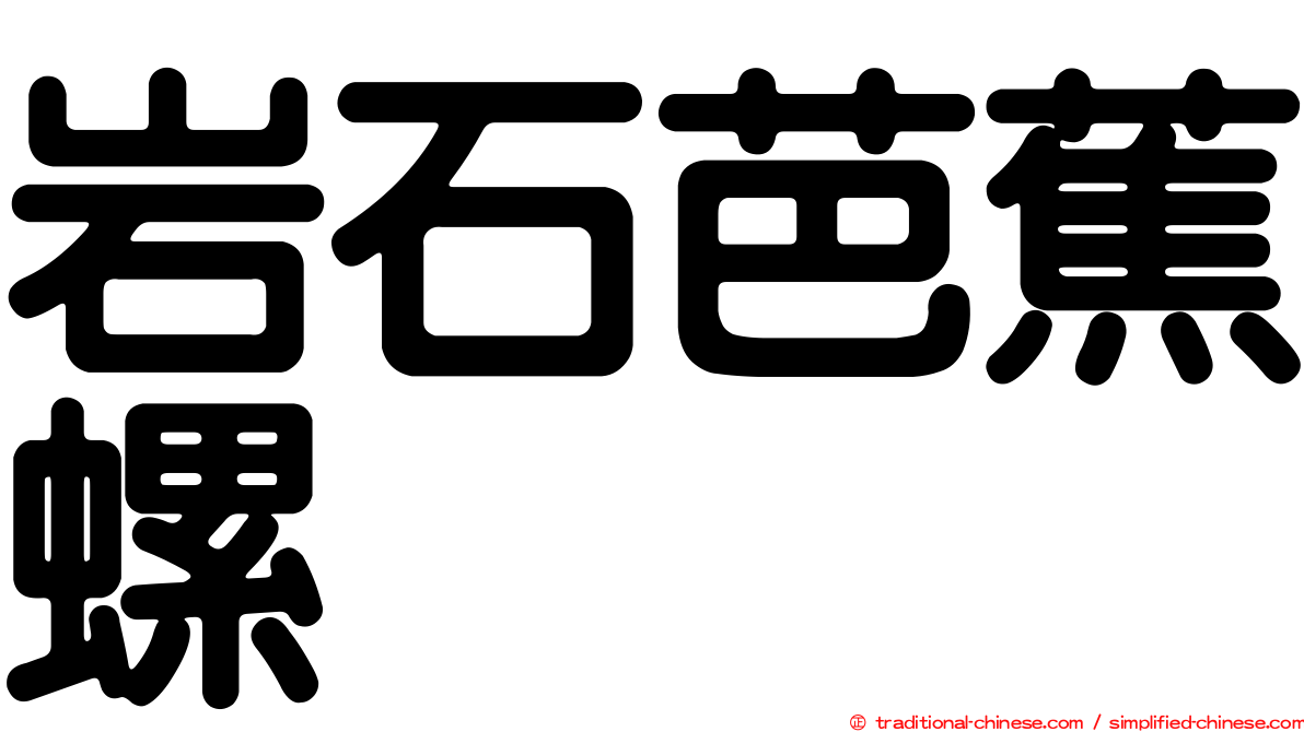 岩石芭蕉螺