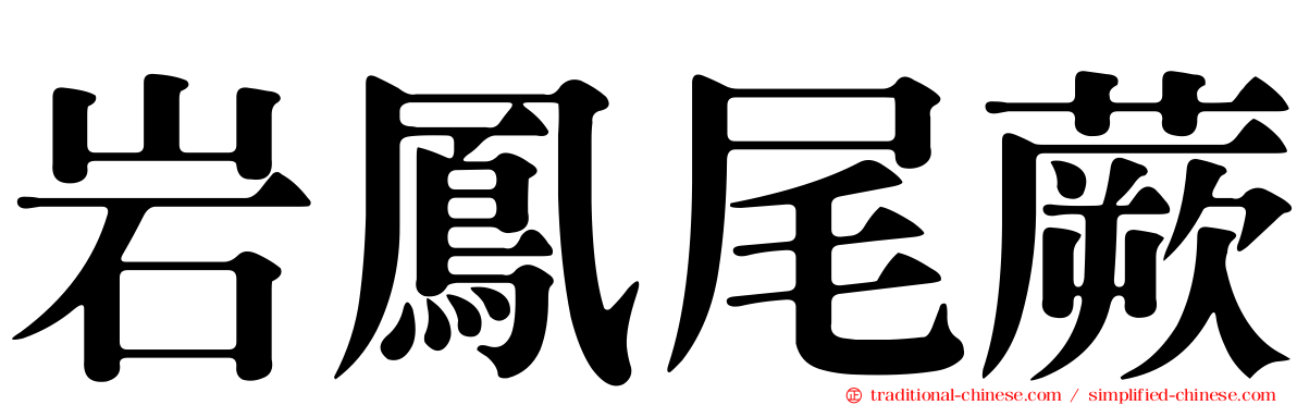 岩鳳尾蕨