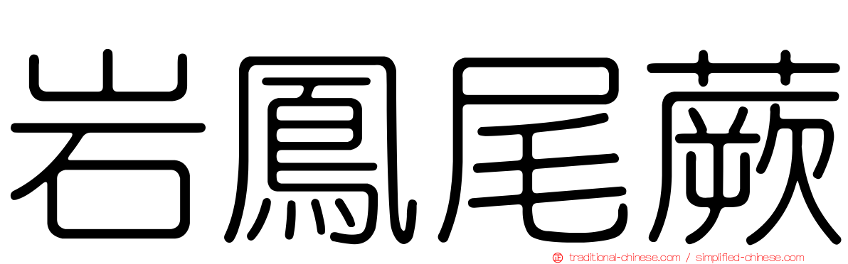 岩鳳尾蕨