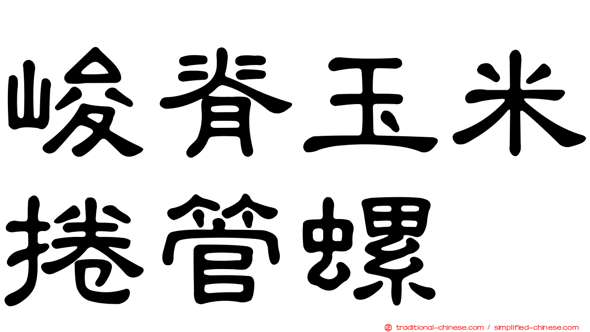 峻脊玉米捲管螺