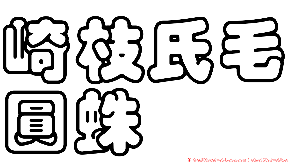 崎枝氏毛圓蛛
