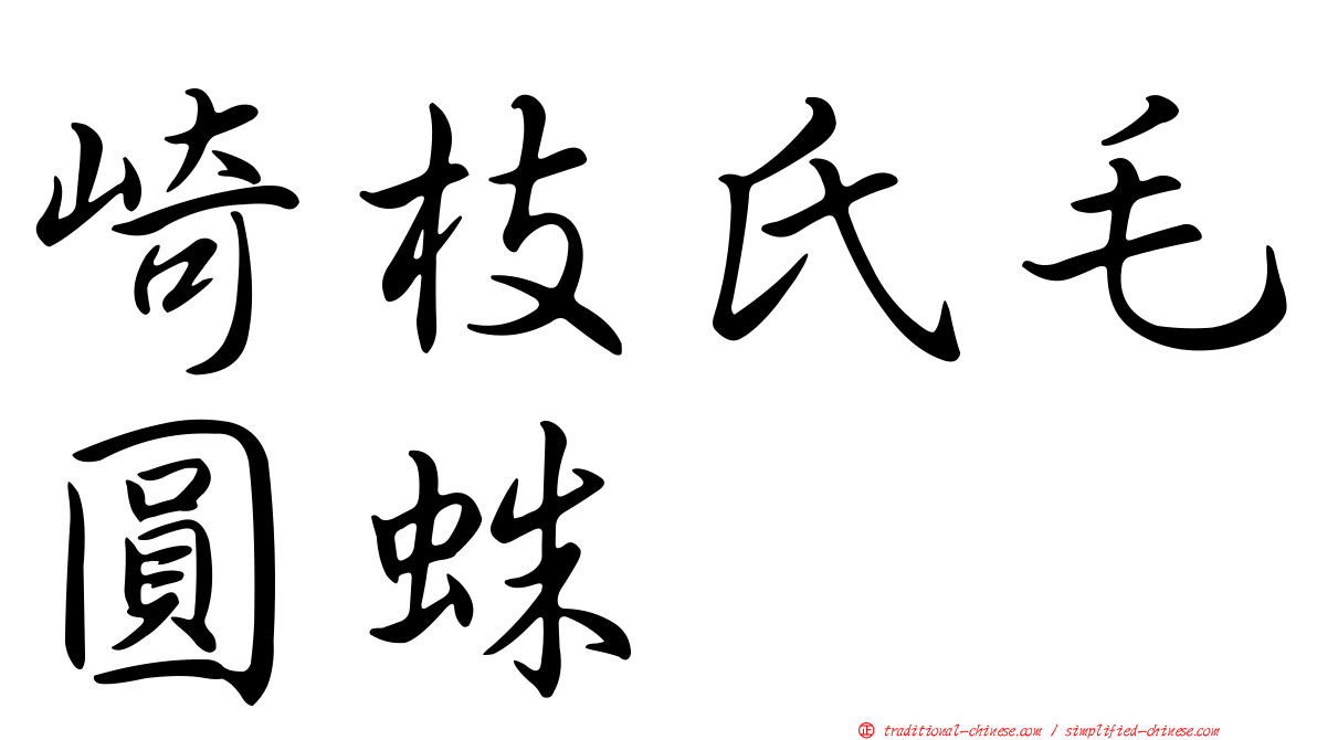 崎枝氏毛圓蛛