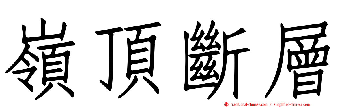 嶺頂斷層