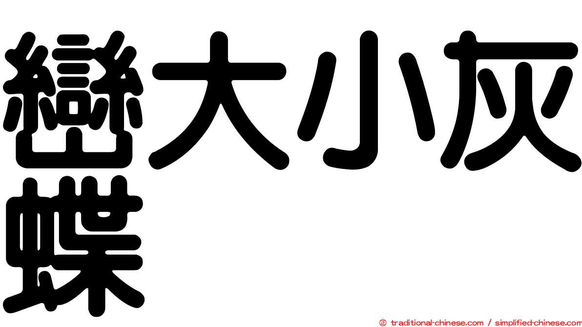 巒大小灰蝶