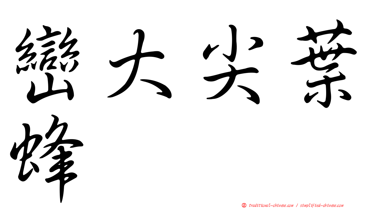 巒大尖葉蜂