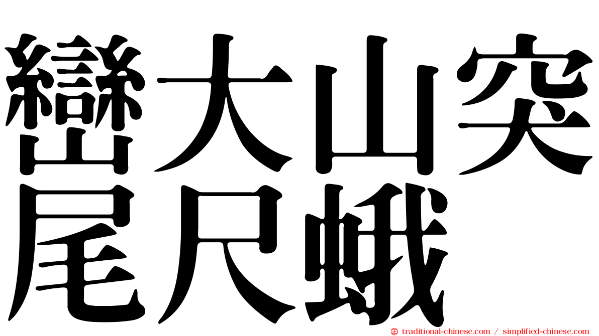 巒大山突尾尺蛾