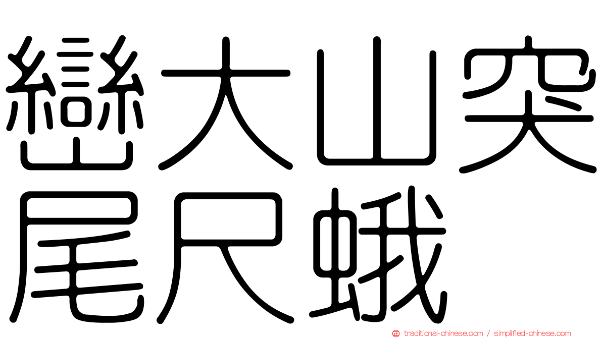 巒大山突尾尺蛾