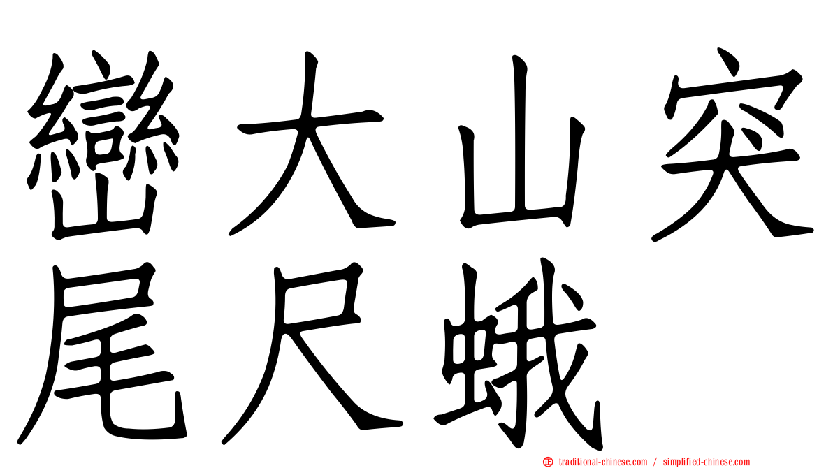 巒大山突尾尺蛾