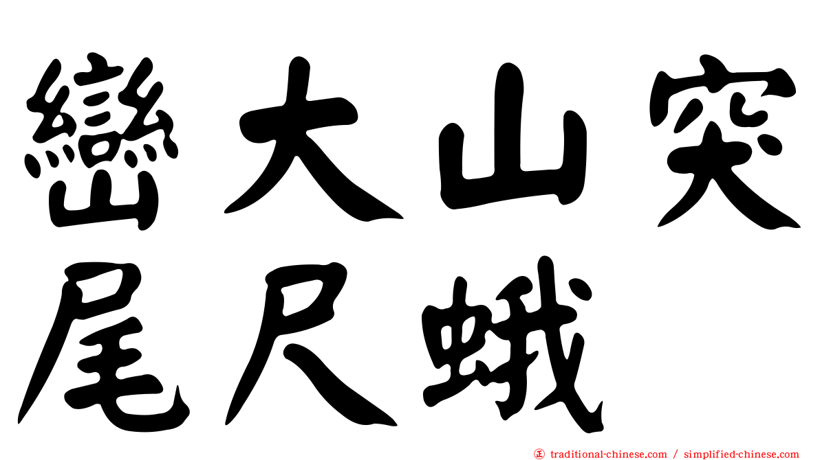 巒大山突尾尺蛾