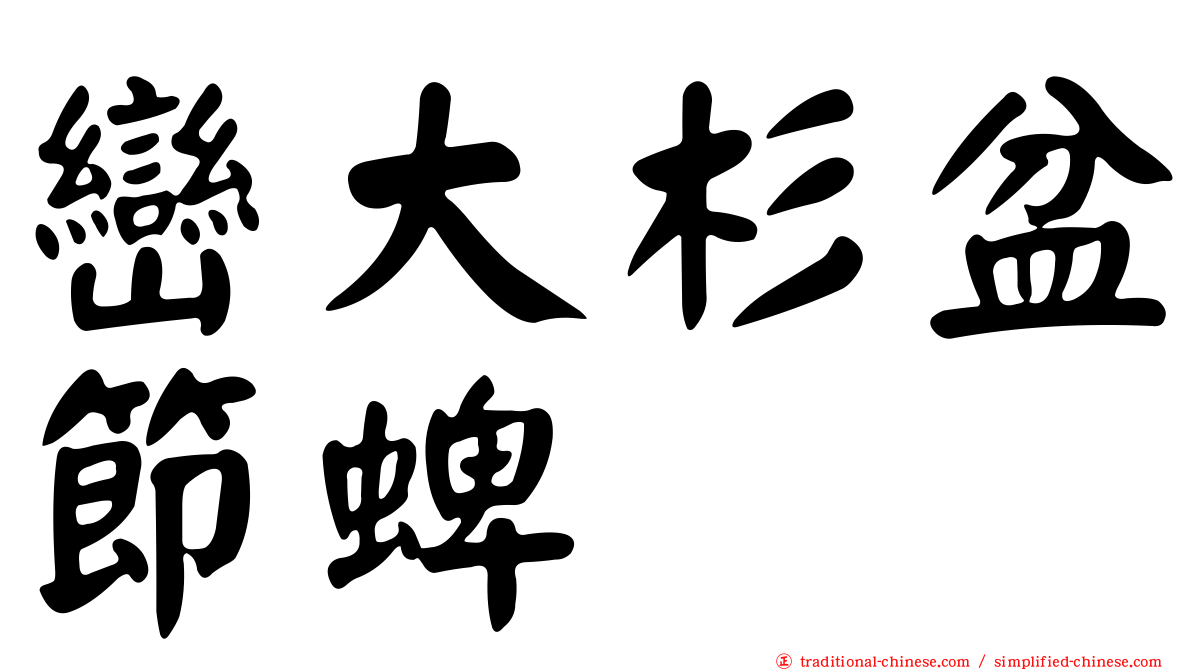 巒大杉盆節蜱