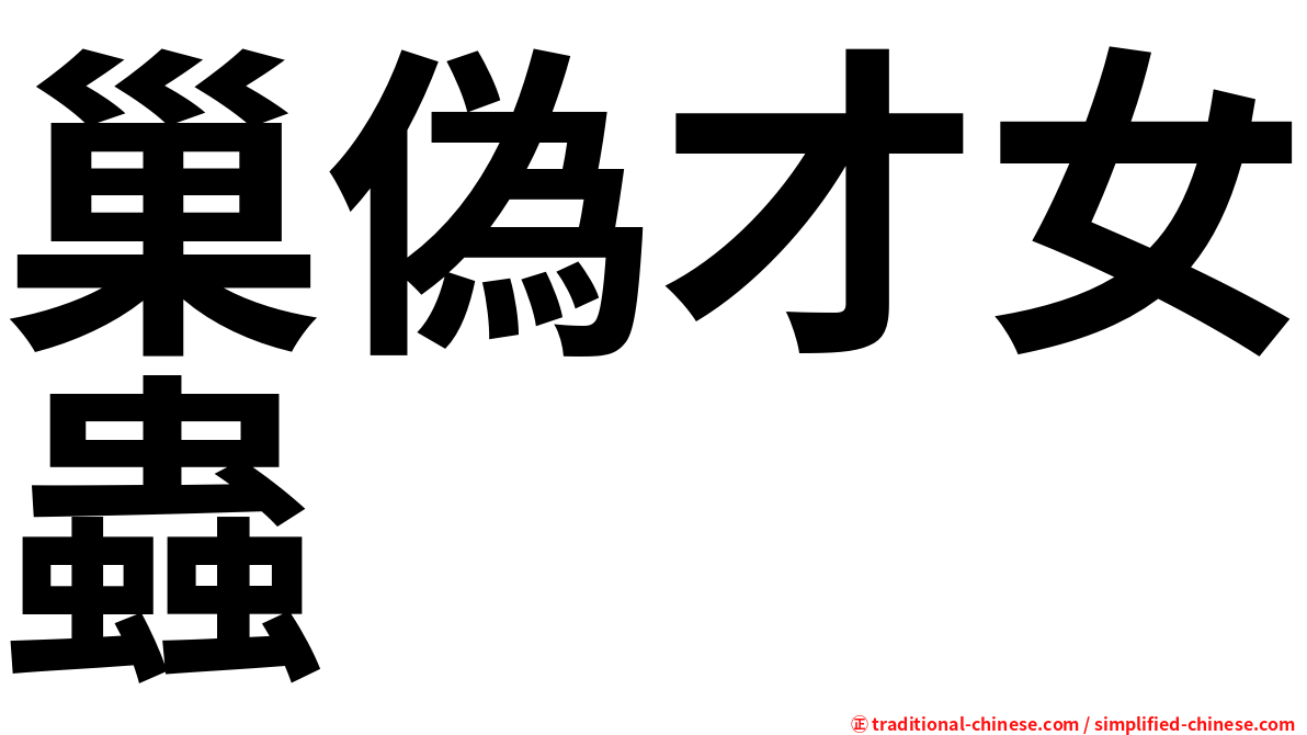 巢偽才女蟲