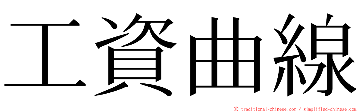 工資曲線 ming font