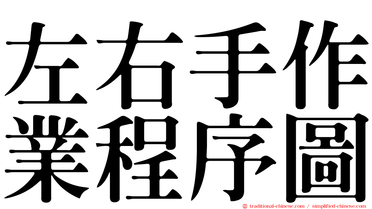 左右手作業程序圖