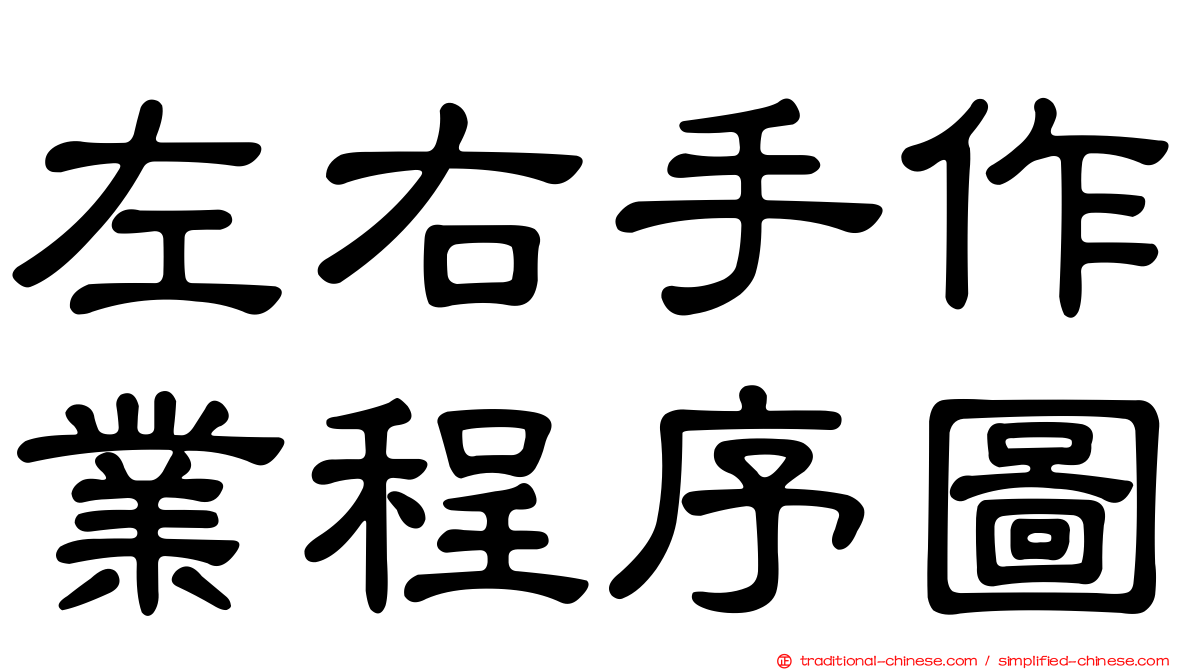 左右手作業程序圖