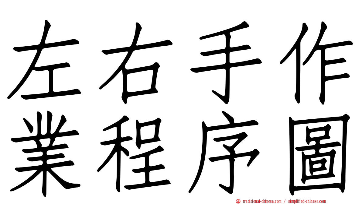 左右手作業程序圖