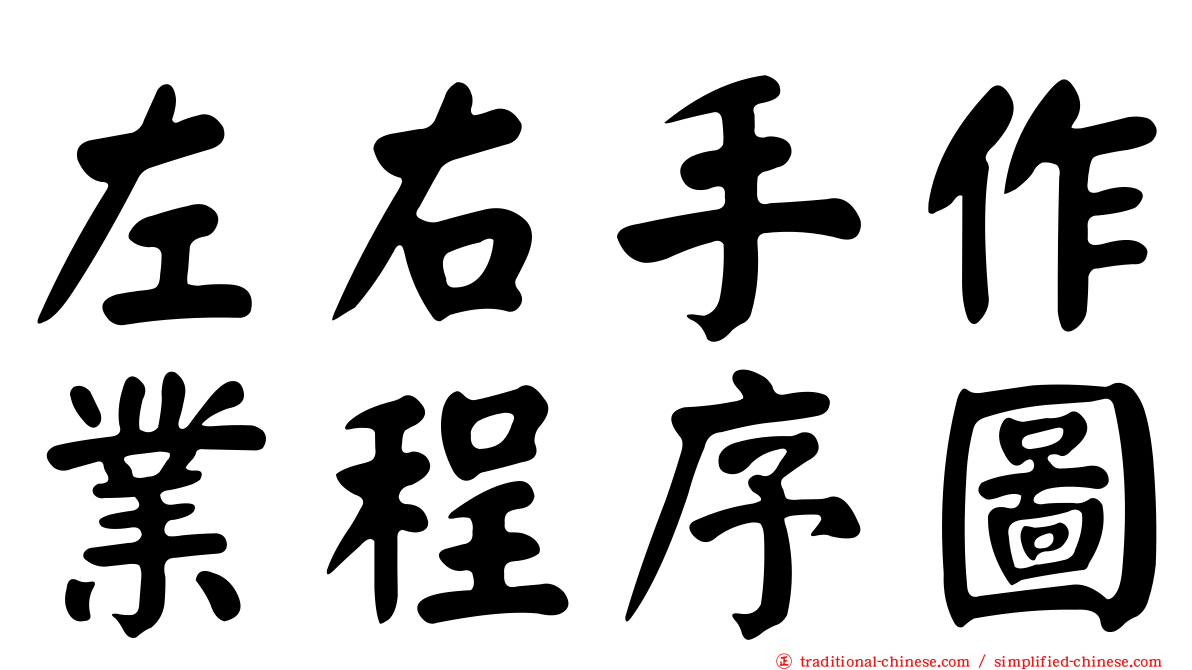 左右手作業程序圖