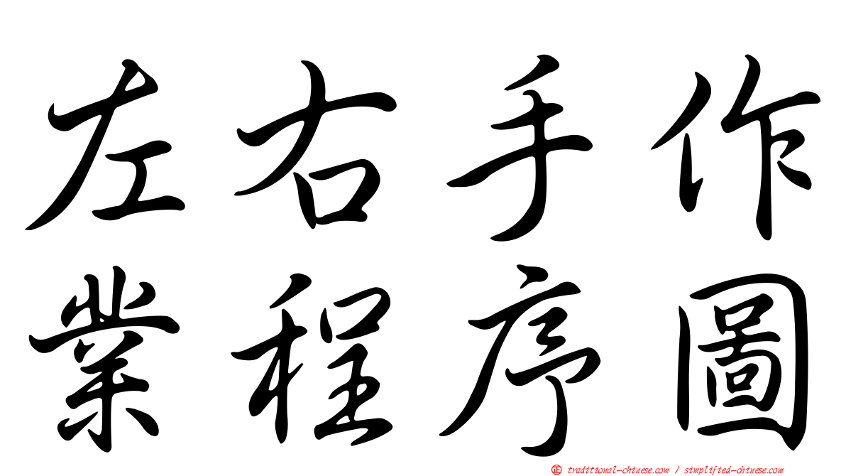 左右手作業程序圖