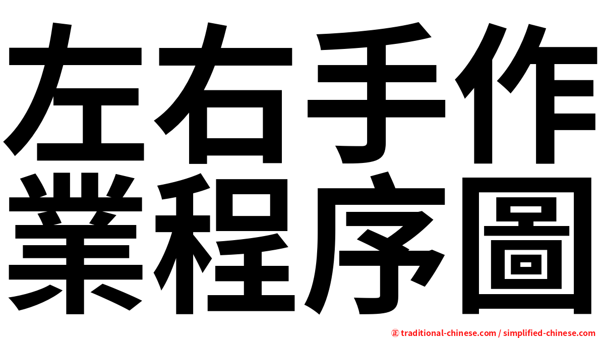 左右手作業程序圖