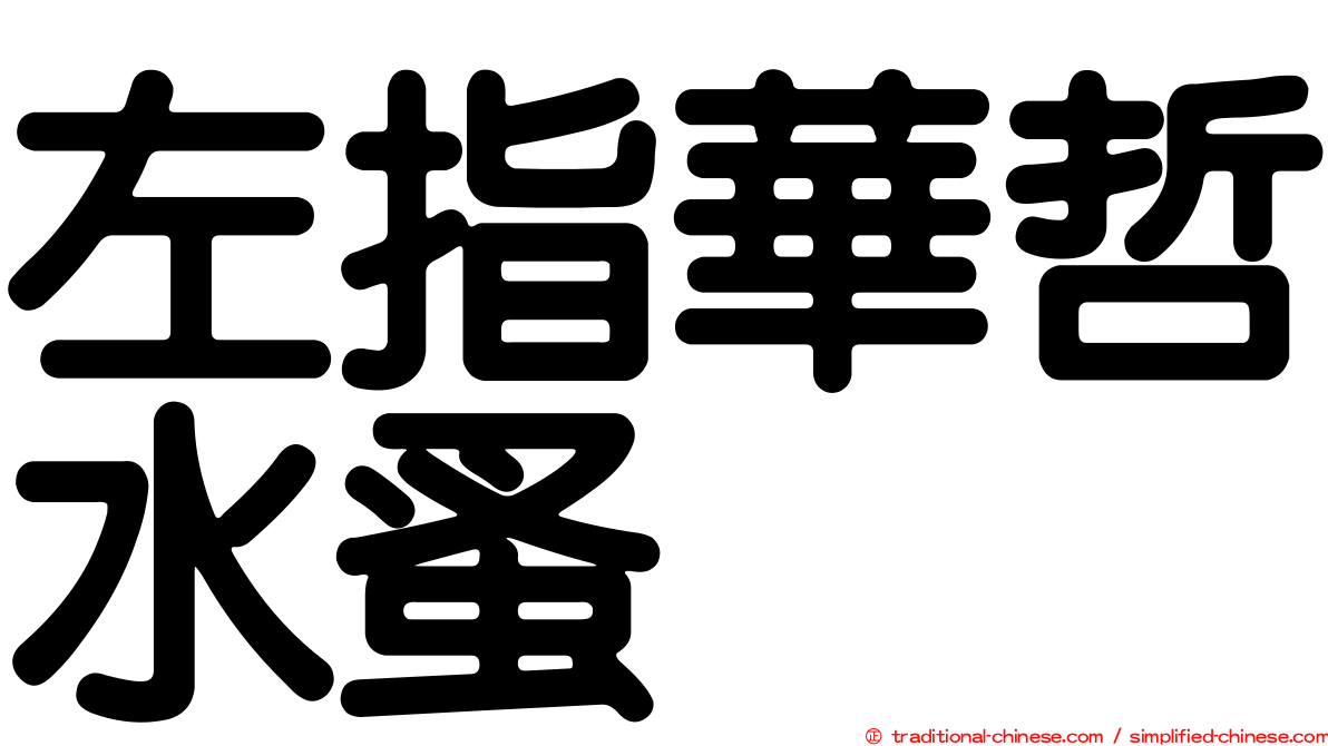 左指華哲水蚤