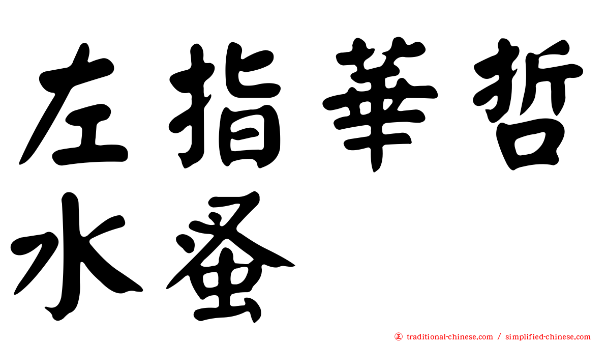 左指華哲水蚤