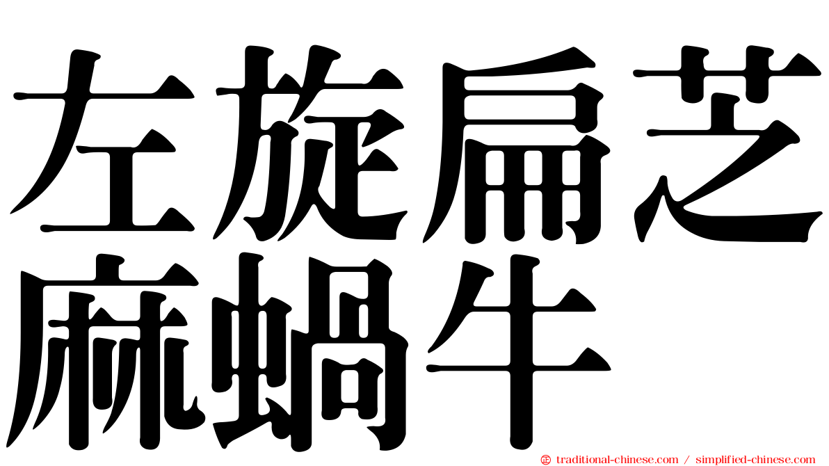 左旋扁芝麻蝸牛