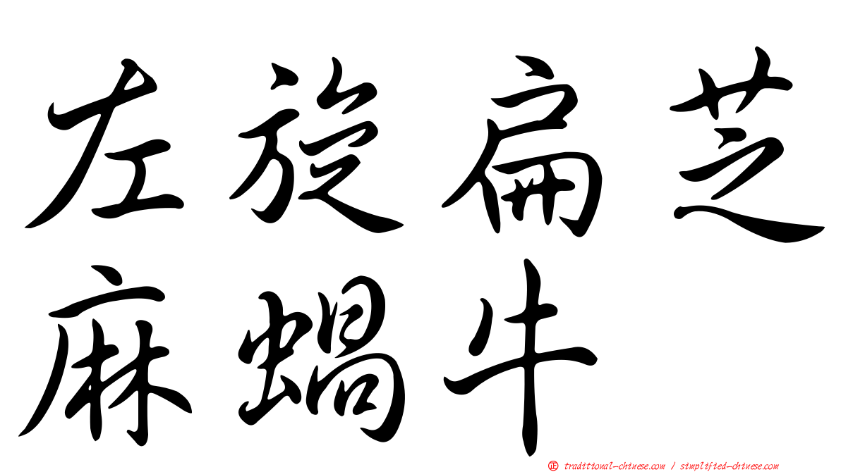 左旋扁芝麻蝸牛