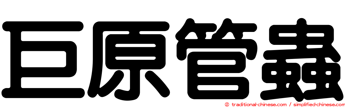 巨原管蟲