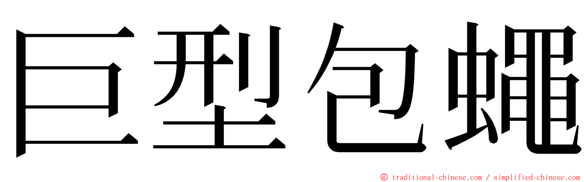 巨型包蠅 ming font