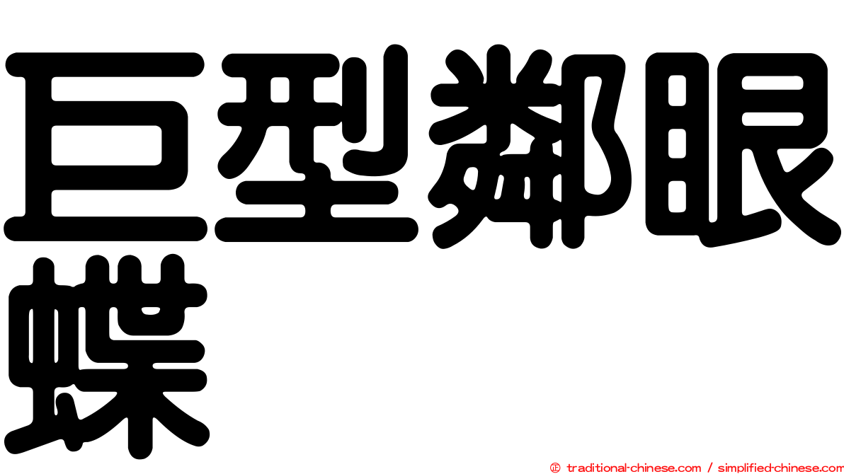 巨型鄰眼蝶