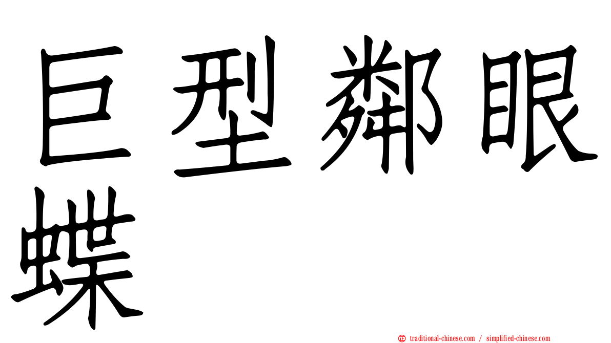 巨型鄰眼蝶