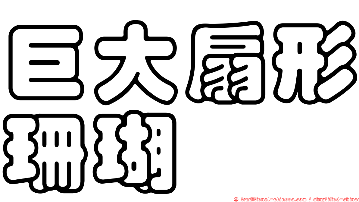 巨大扇形珊瑚