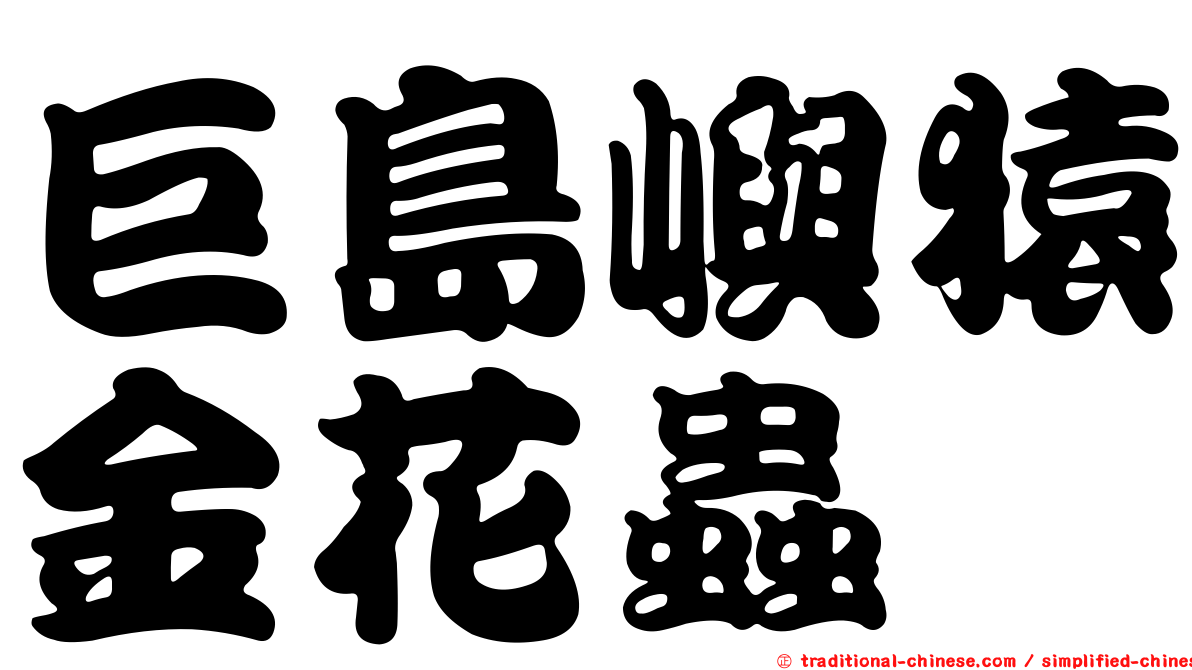 巨島嶼猿金花蟲