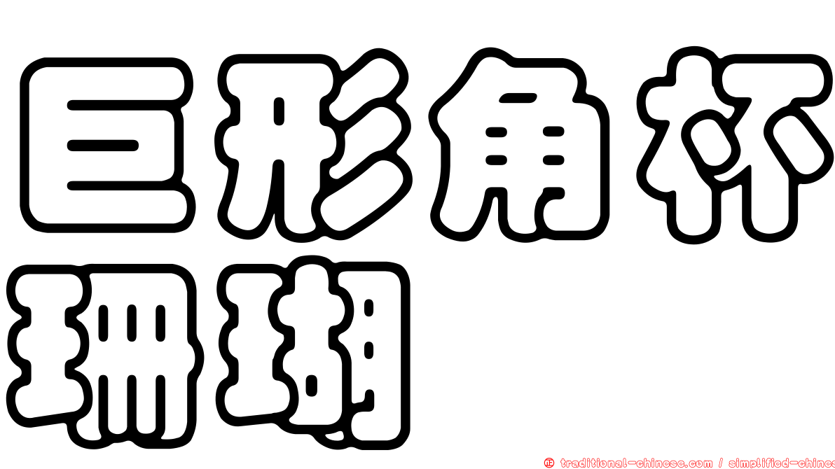 巨形角杯珊瑚