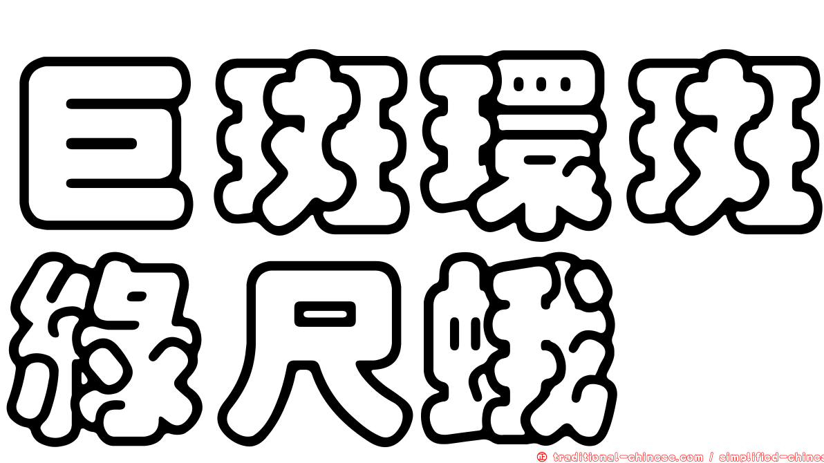 巨斑環斑綠尺蛾