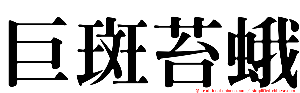 巨斑苔蛾