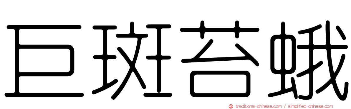 巨斑苔蛾